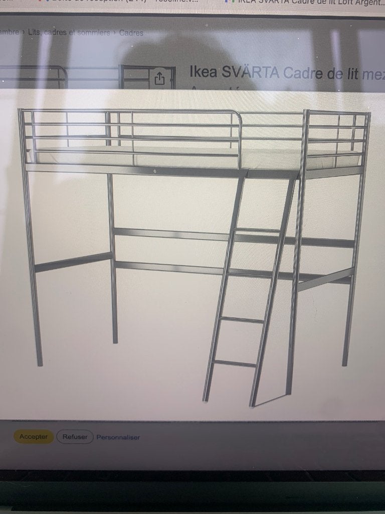 Lit IKEA mezzanine 1 pers., Maison & Meubles, Enlèvement, Comme neuf