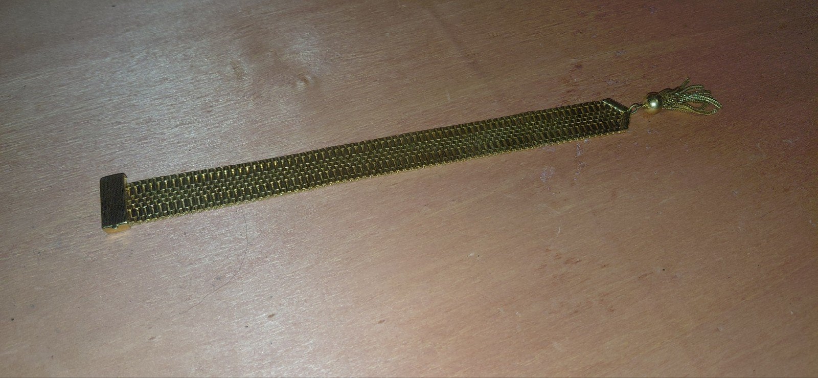 vintage goudkleurige armband, Ophalen of Verzenden