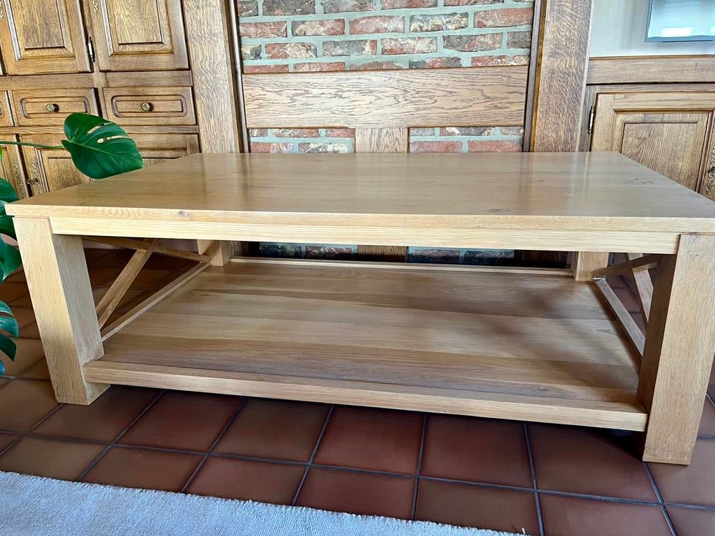 Salontafel eikenhout, 100 à 150 cm, Comme neuf, Enlèvement, 50 à 100 cm