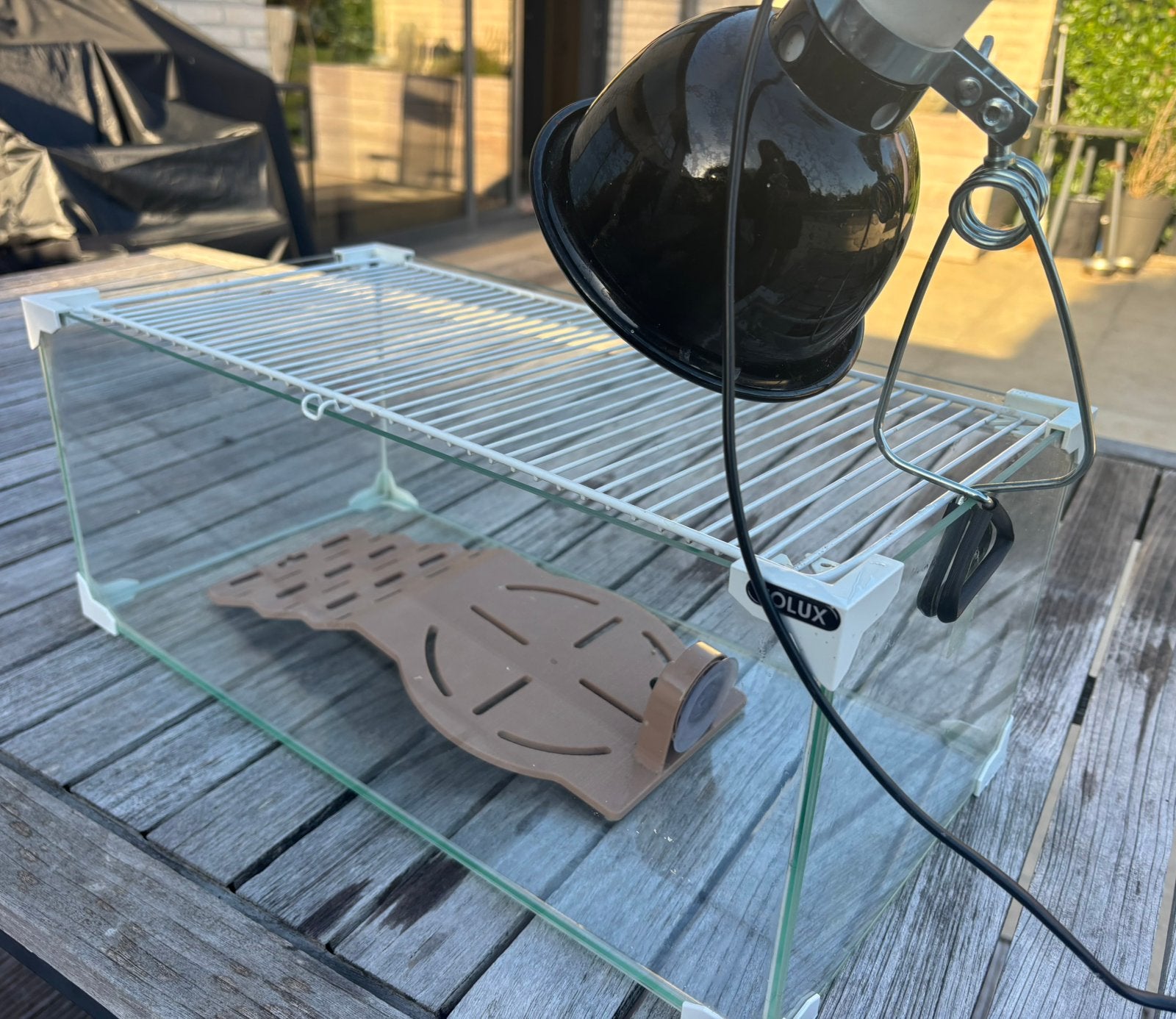 Aquarium et lampe chauffante tortue, Ophalen, Zo goed als nieuw
