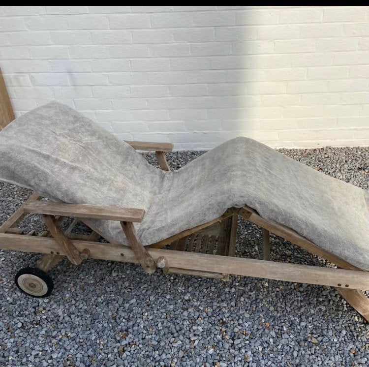 Houten tuin ligzetel, Ophalen, Gebruikt