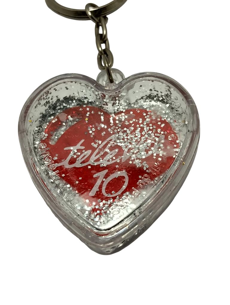 Porte clé Coeur Télévie 10 ans vintage 1980-1990, Enlèvement, Utilisé, Autres types