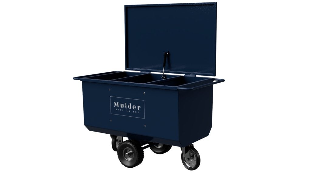 Voerwagen donkerblauw met luchtbanden – 275 liter, Enlèvement, Neuf, Autres espèces