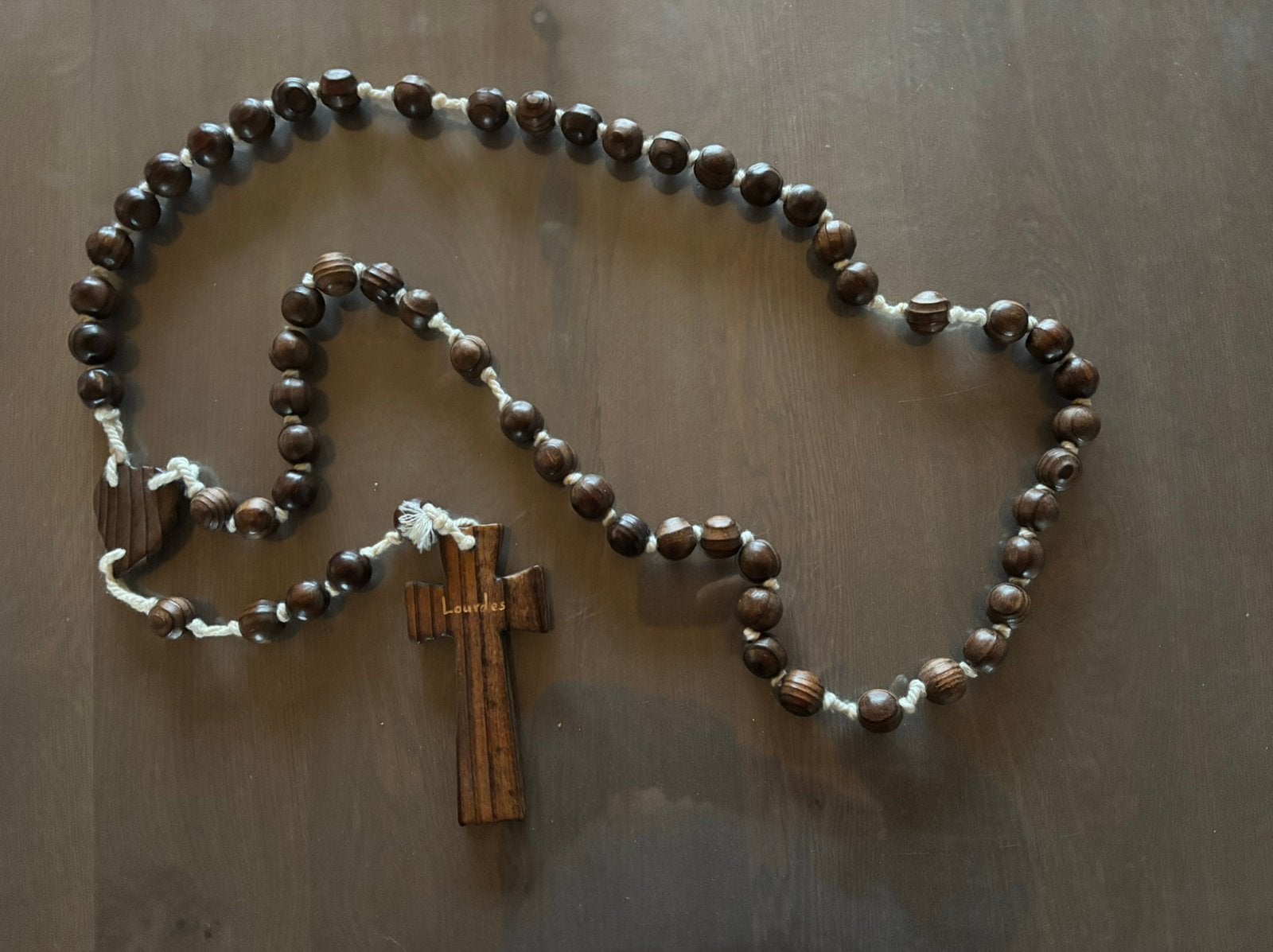Paternoster Lourdes, Ophalen of Verzenden, Zo goed als nieuw, Sieraad, Christendom | Katholiek