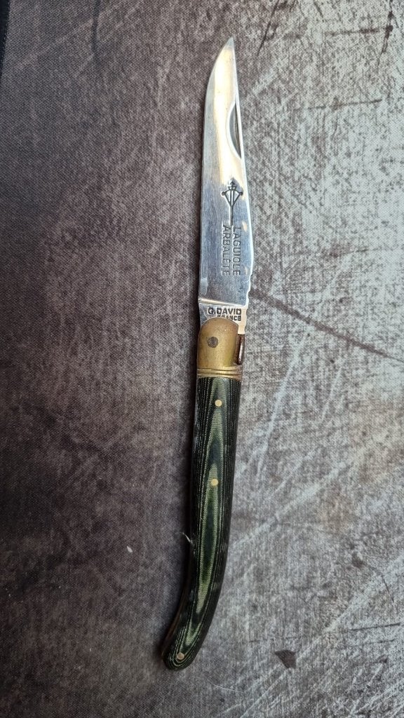 Rare Laguiole Arbalète d'époque G. David, Enlèvement ou Envoi, Comme neuf