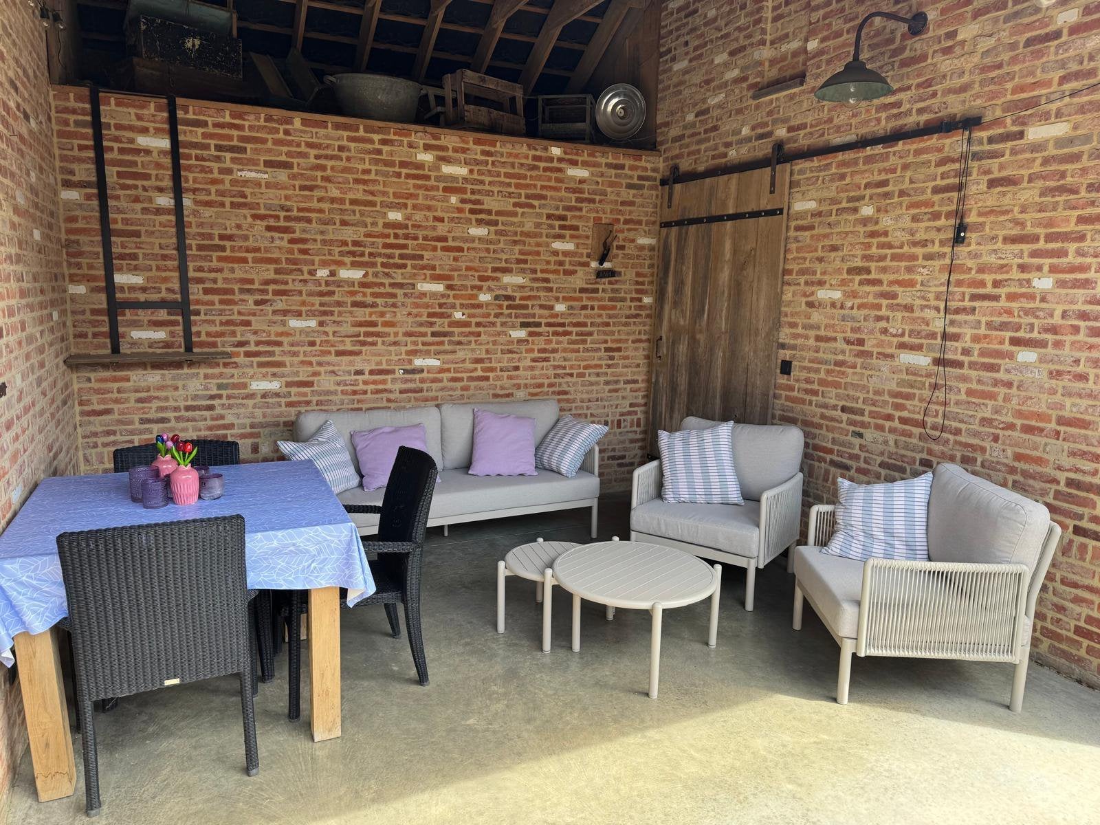 Te Koop: Vinci loungeset – 1 jaar oud – Zo goed als nieuw, Enlèvement, Comme neuf, Aluminium, Sets de jardin