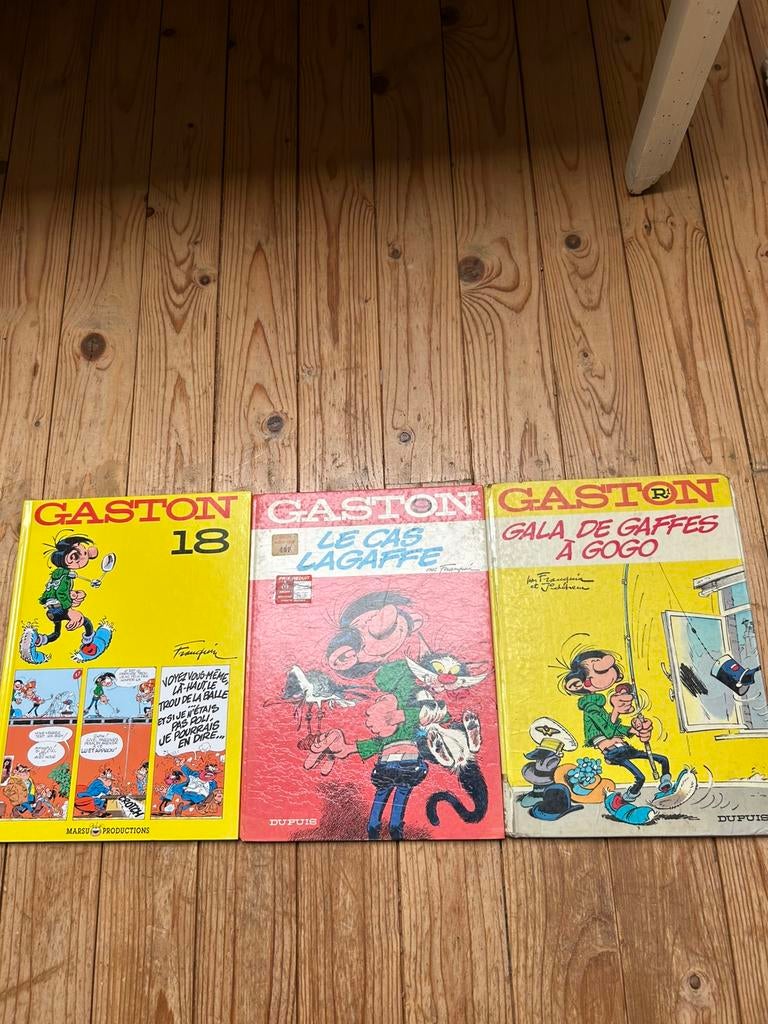 Lot de 3 BD Gaston, Enlèvement ou Envoi, Utilisé
