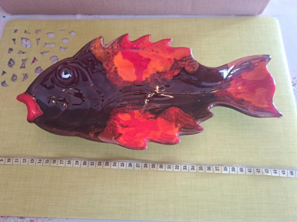 Vide poche petit plat Vallauris poisson céramique, Enlèvement ou Envoi
