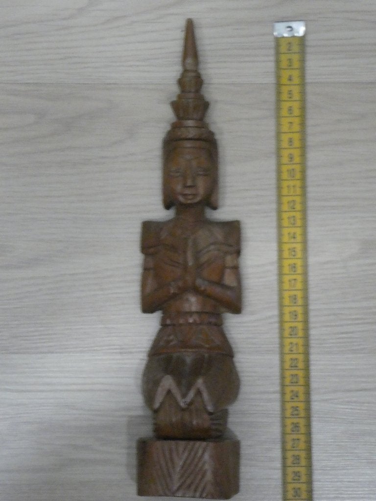 Thais Houten Beeld, Antiek en Kunst, Ophalen, Handgemaakt, Beeld, Hout