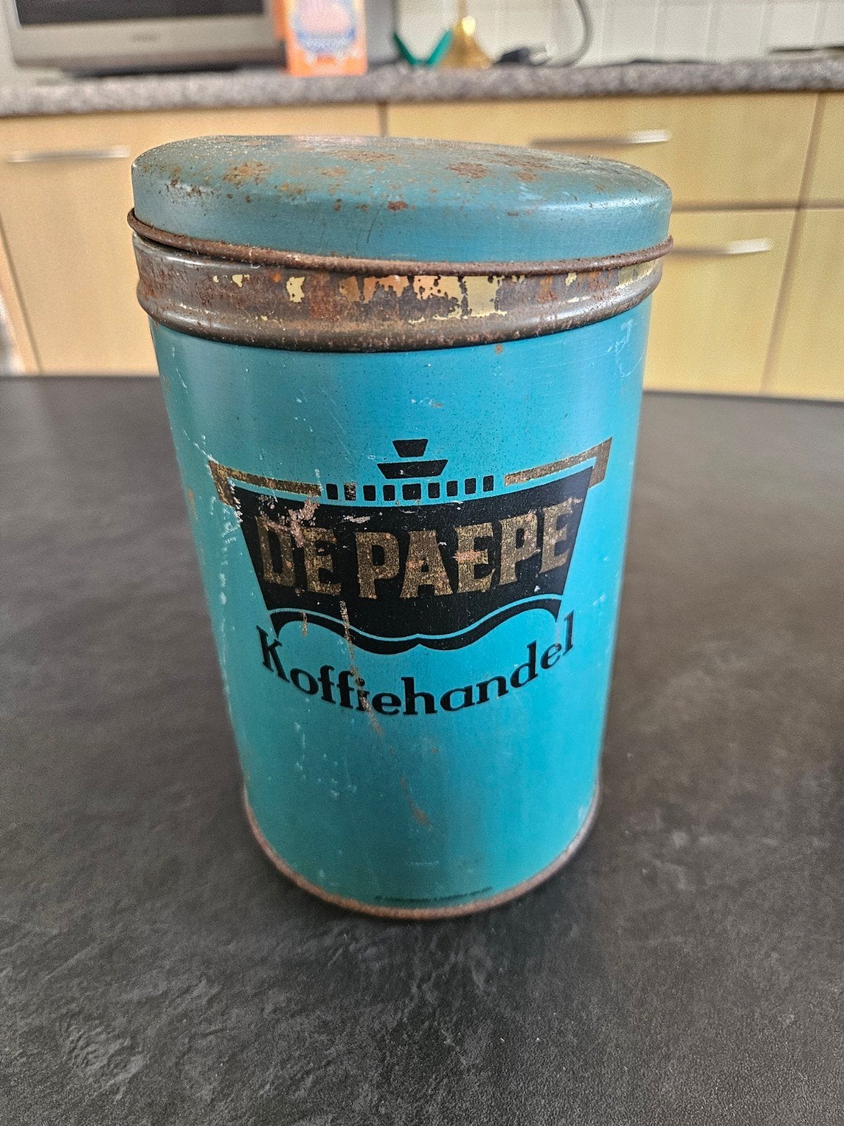 ancienne boîte à café De Paepe Alost. Entre-deux-guerres, Collections, Enlèvement ou Envoi