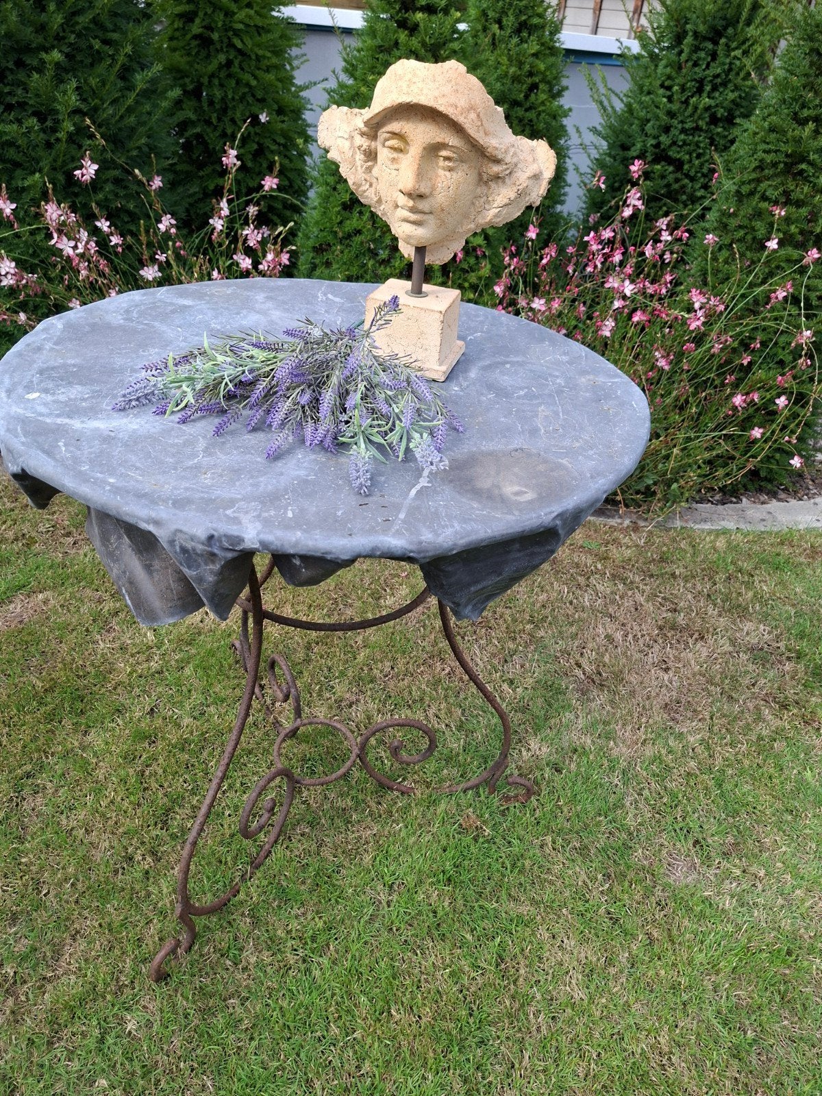 brocante tafel smeedwerk, Tuin en Terras, Ophalen