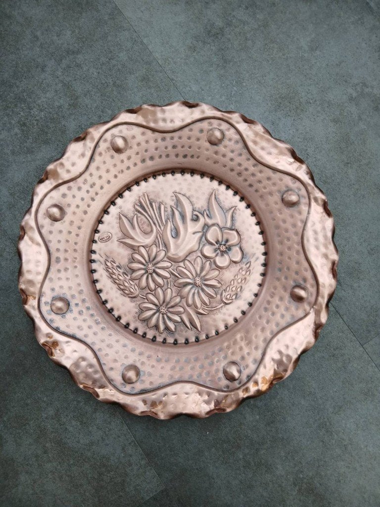 Assiette en cuivre, Antiquités & Art, Enlèvement, Cuivre