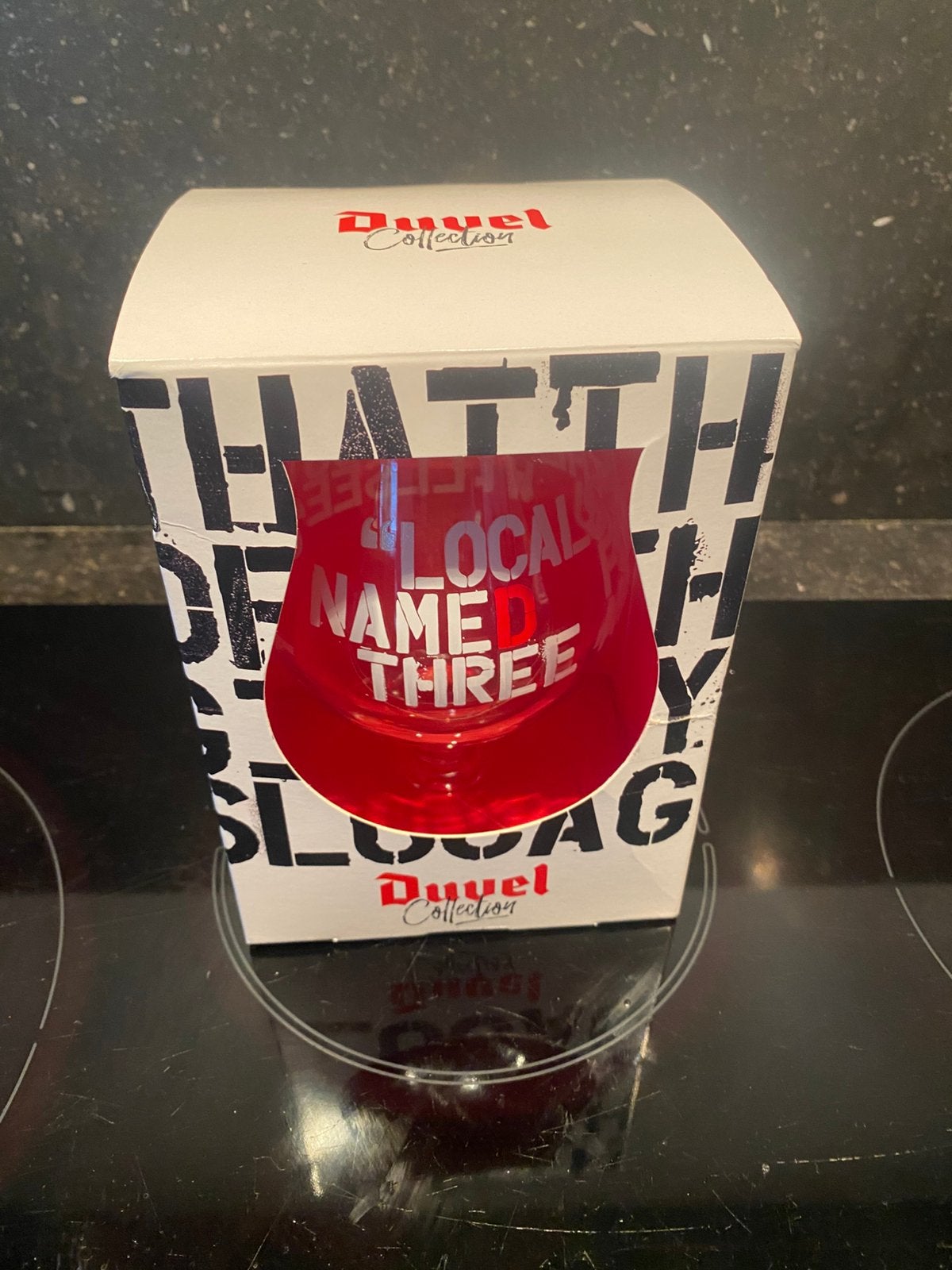 DUVEL glas by Michel Moortgat ceo, Ophalen of Verzenden, Zo goed als nieuw, Glas of Glazen, Duvel