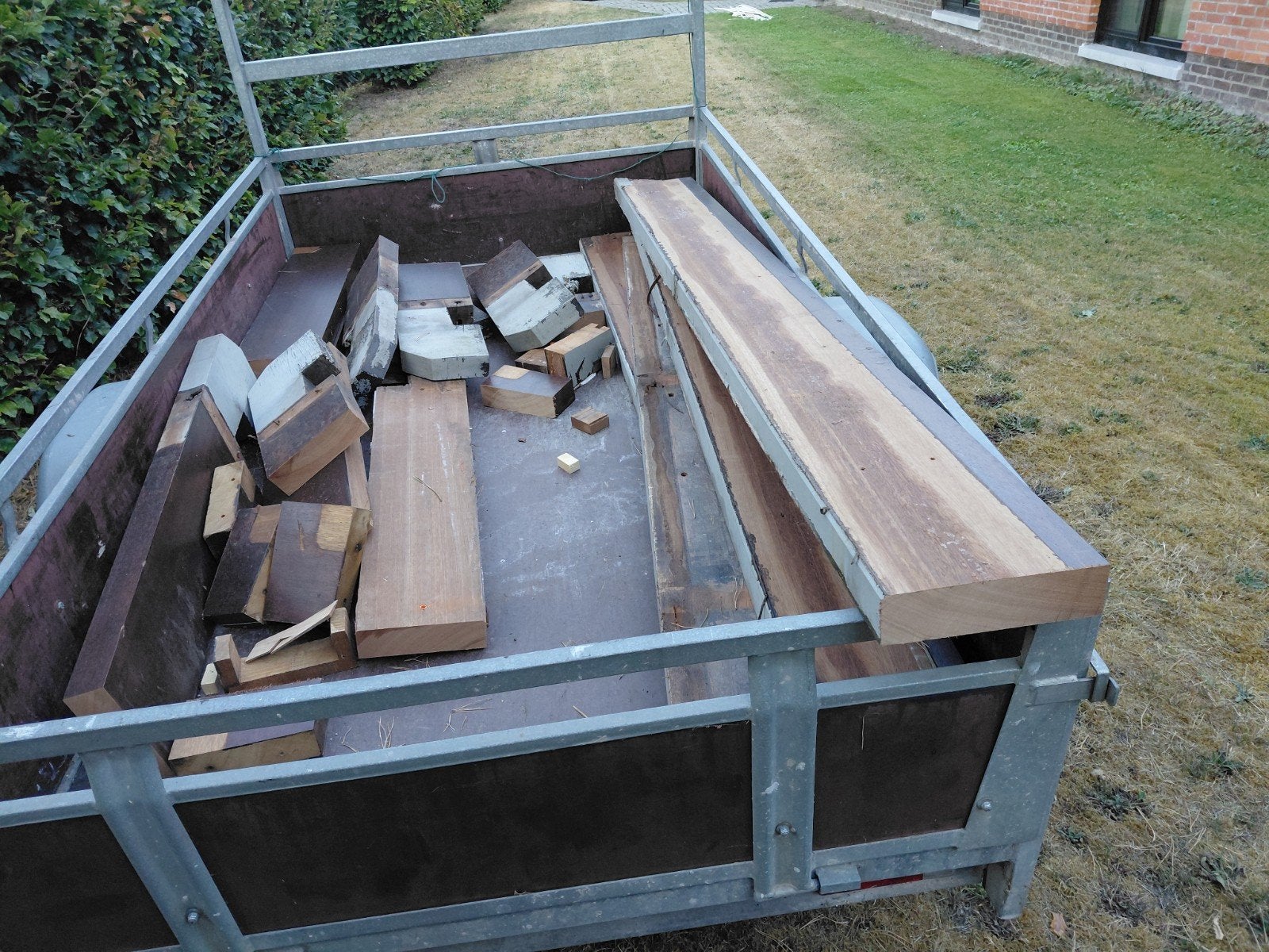 gratis hout restanten, Ophalen