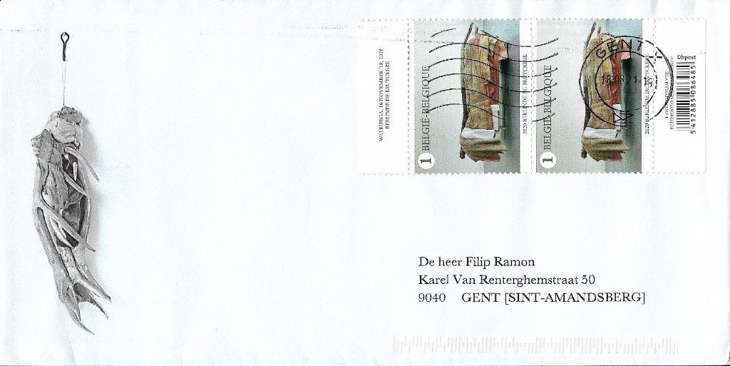 2020 - BELGIË - Cover Berlinde De Bruyckere [ Y&T 4954], Met envelop, Verzenden, Gestempeld, Gestempeld
