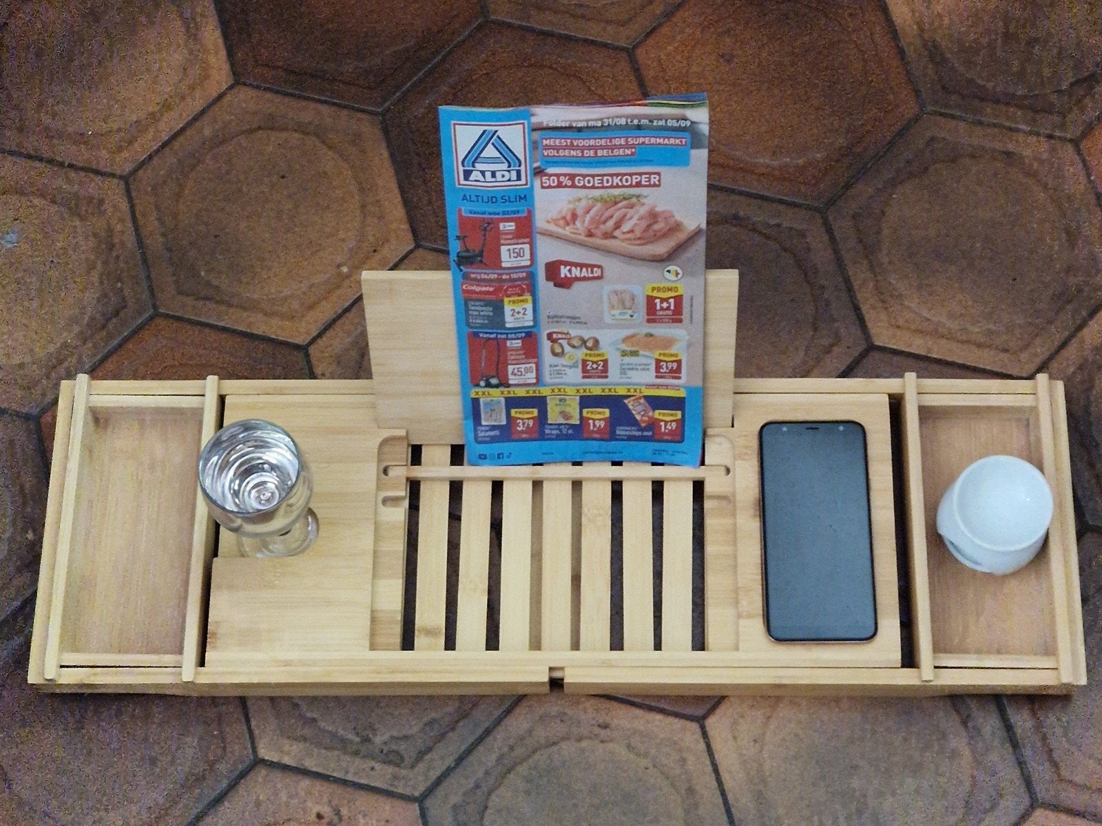 Wenko Bamboe badplank - breedte 22 cm, Huis en Inrichting, Ophalen