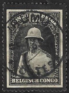 1 Rouwzegel Belgisch Congo het overlijden Koning Albert 1, Postzegels en Munten, Postzegels | Europa | België, Koninklijk huis