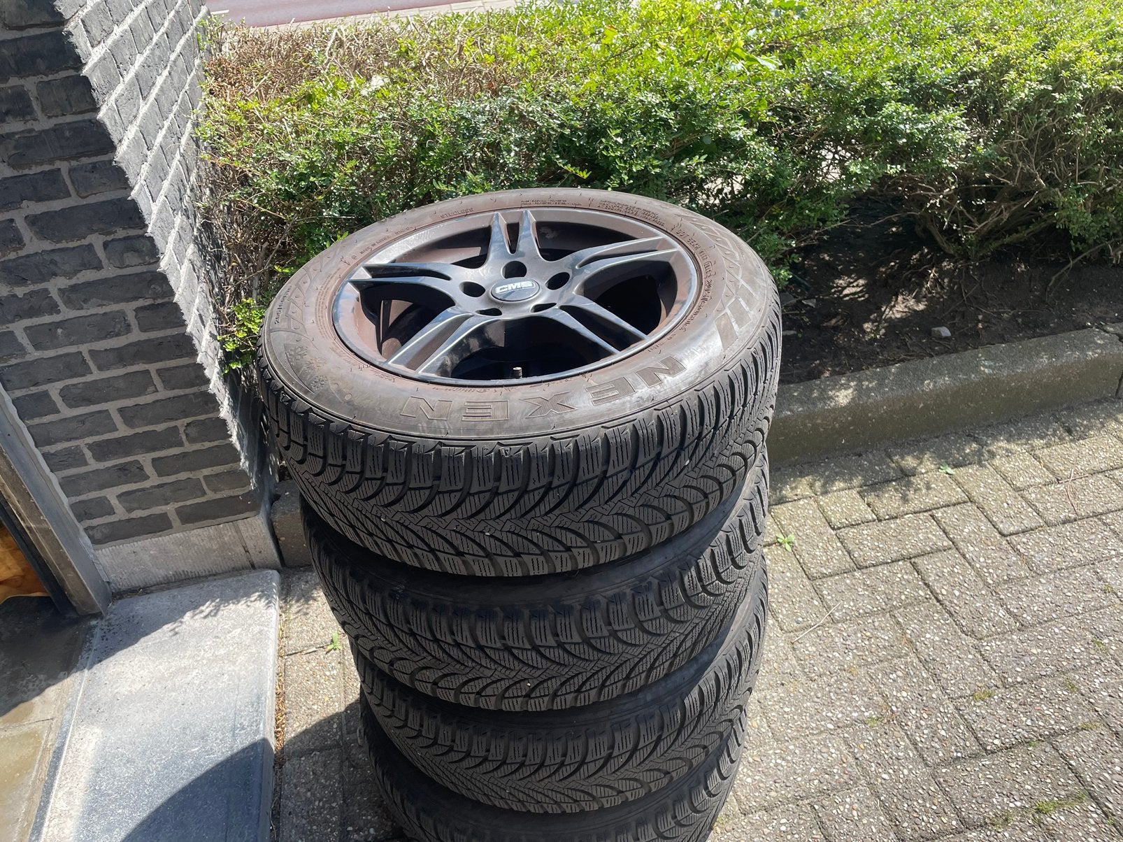 Set Alu velgen + winterbanden – CMS – 16 inch – 205/60 R16, Auto diversen, Auto-accessoires, Ophalen of Verzenden, Zo goed als nieuw