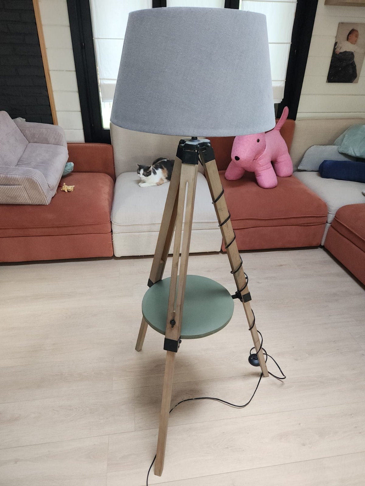 Lampe de salon, Enlèvement, Utilisé, Bois, E27 (grand)