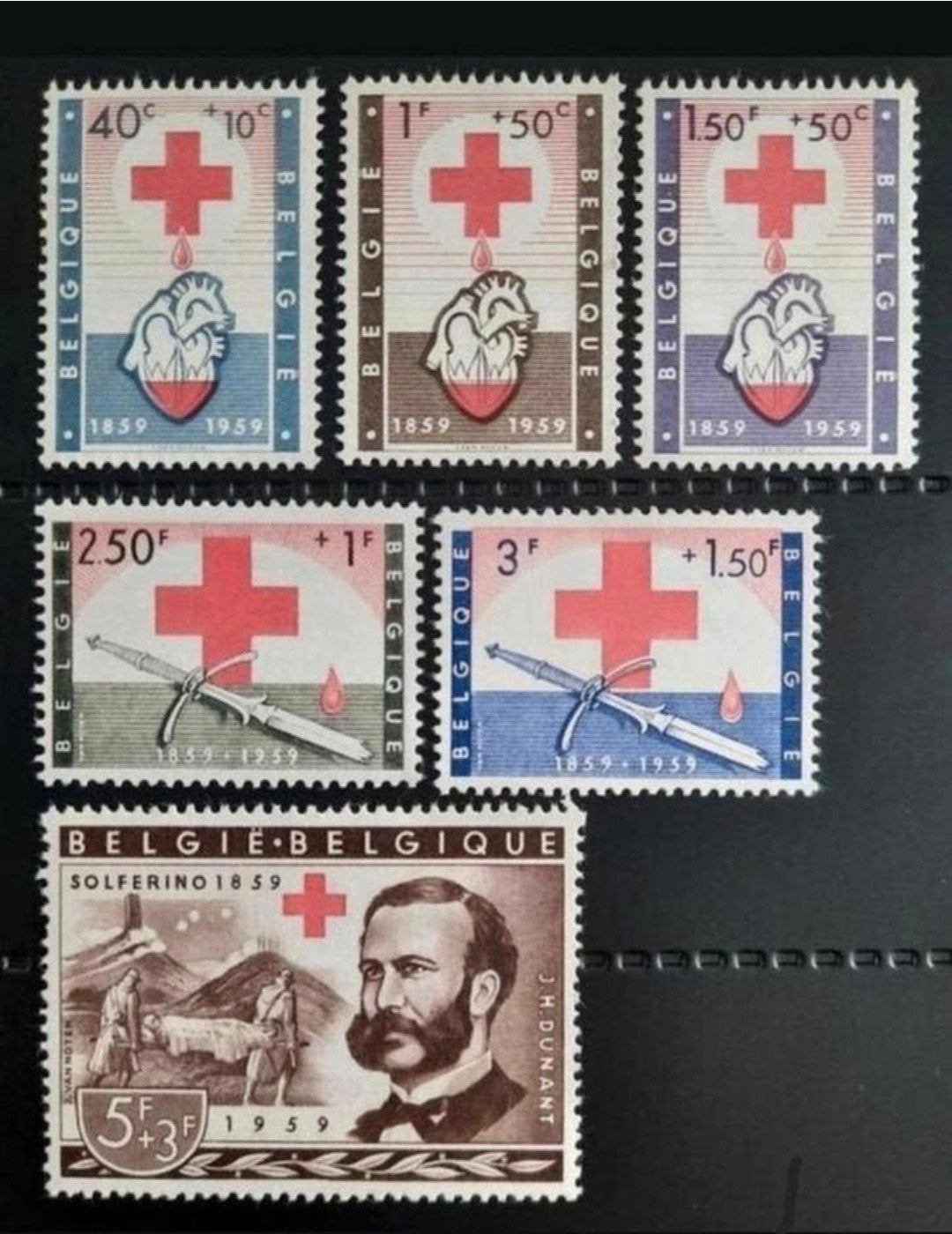 België: OBP 1096/01 ** Rode Kruis 1959., Orginele gom, Ophalen of Verzenden, Zonder stempel, Postfris