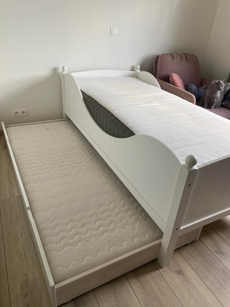 Eenpersoonsbed met logeerlade, 85 tot 100 cm, Gebruikt, 180 cm of meer, Ophalen