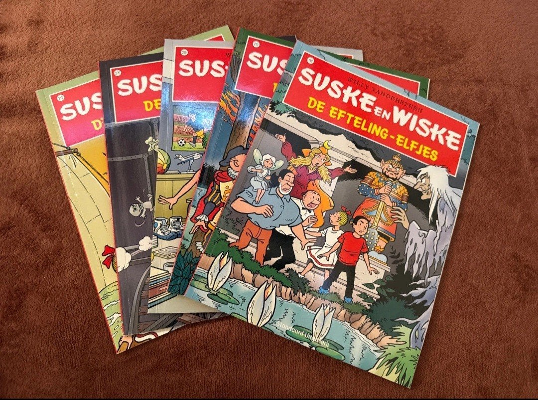 Lot de 5 bandes dessinées de Suske et Wiske (n 168, 210, 25, Enlèvement ou Envoi