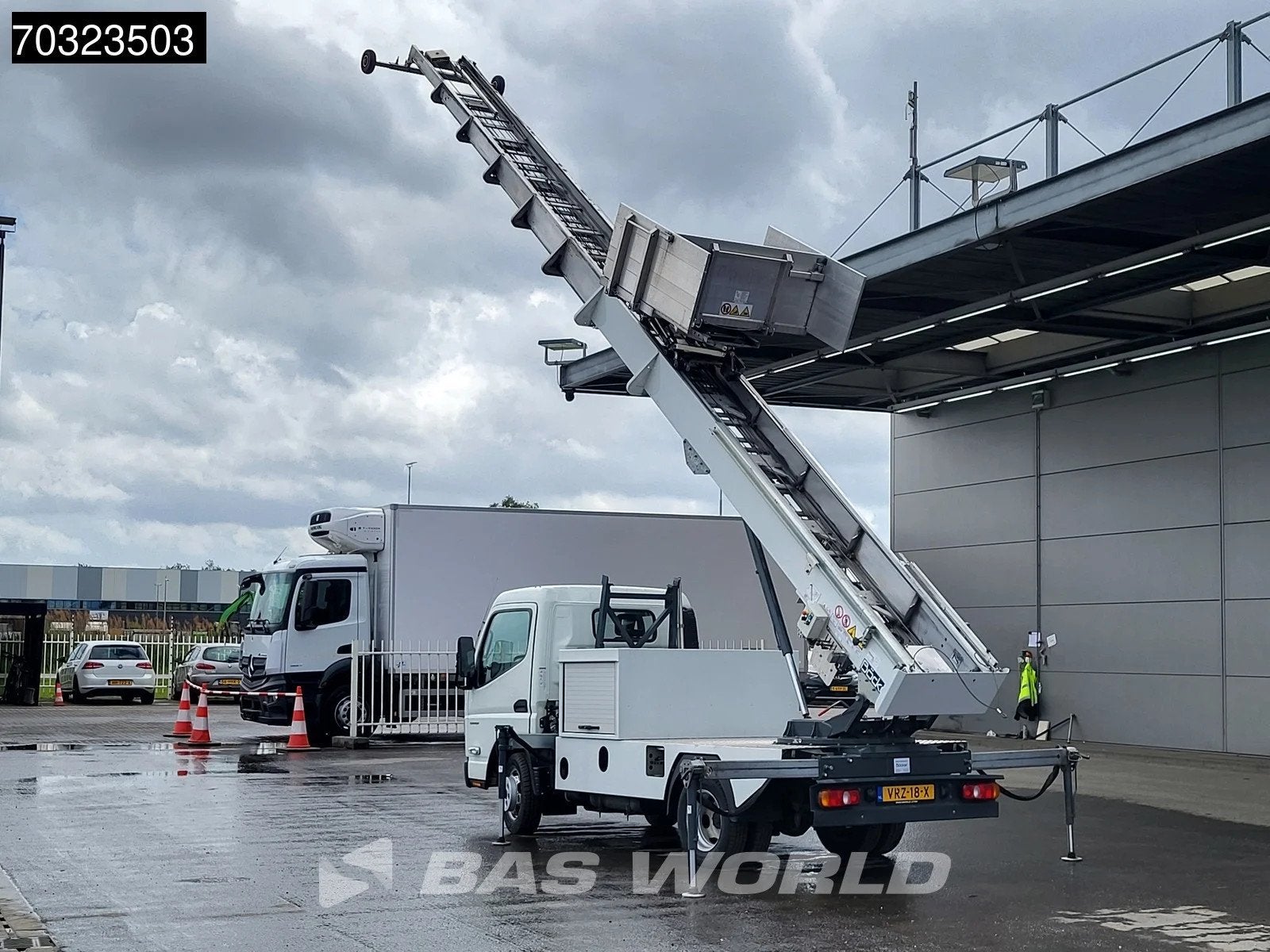 Mitsubishi Fuso Canter 3S13 30m Böcker Verhuislift Airco LE, Airconditioning, Gebruikt, Euro 6, Wit