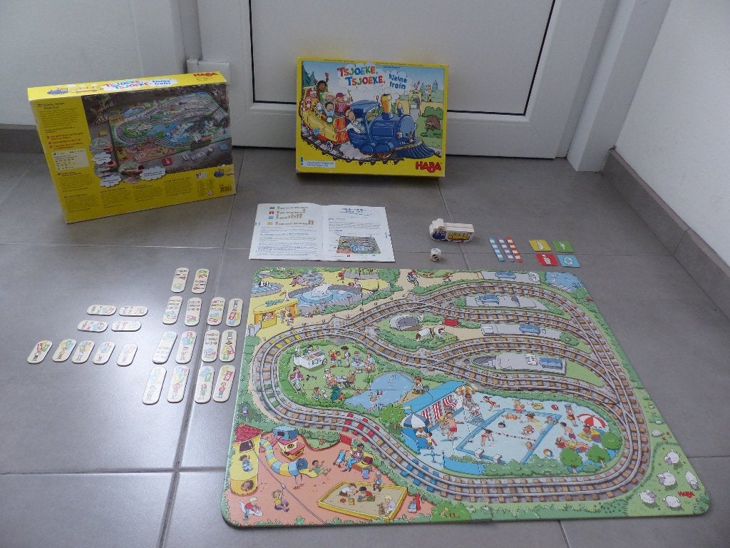 Haba bordspel tjoeke tjoeke kleine trein, Ophalen of Verzenden, Gebruikt
