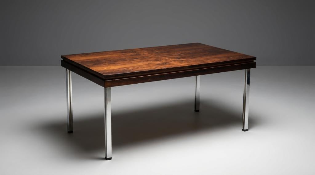 Modernistische palissander eettafel, jaren 1960., Ophalen, Zo goed als nieuw