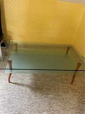 Gratis glazen salon tafel, Huis en Inrichting, Ophalen, Gebruikt