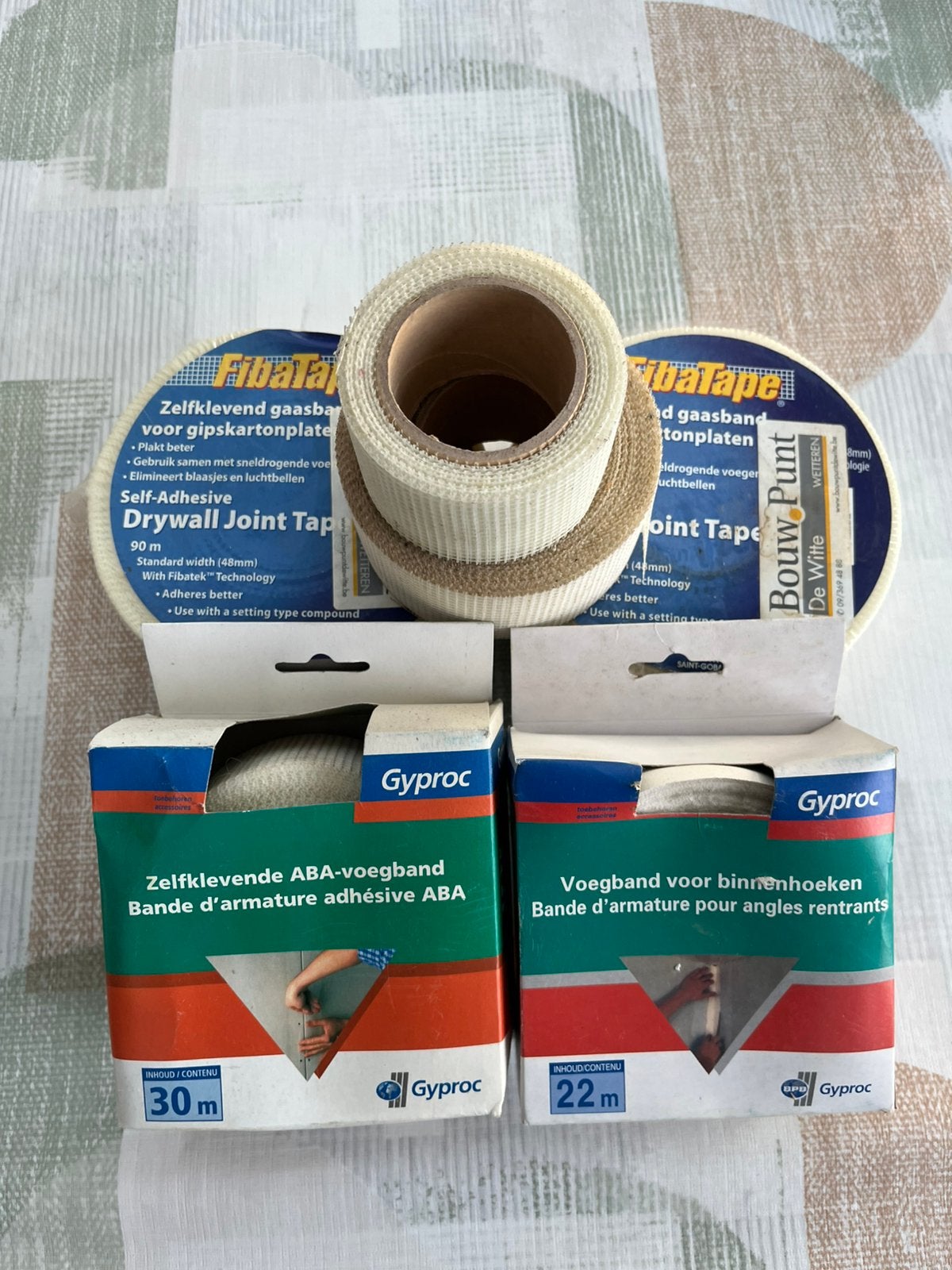 Voegband voor gyproc, Ophalen, Nieuw