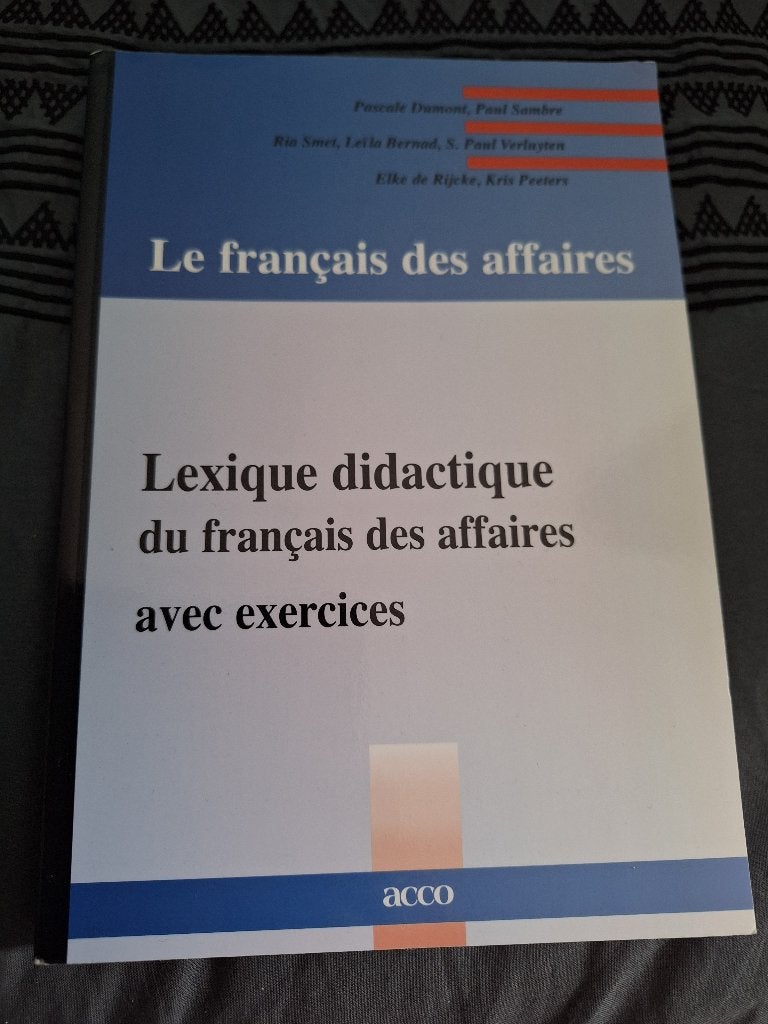 Le français des affaires, Acco, Ophalen of Verzenden, Zo goed als nieuw, Economie en Marketing