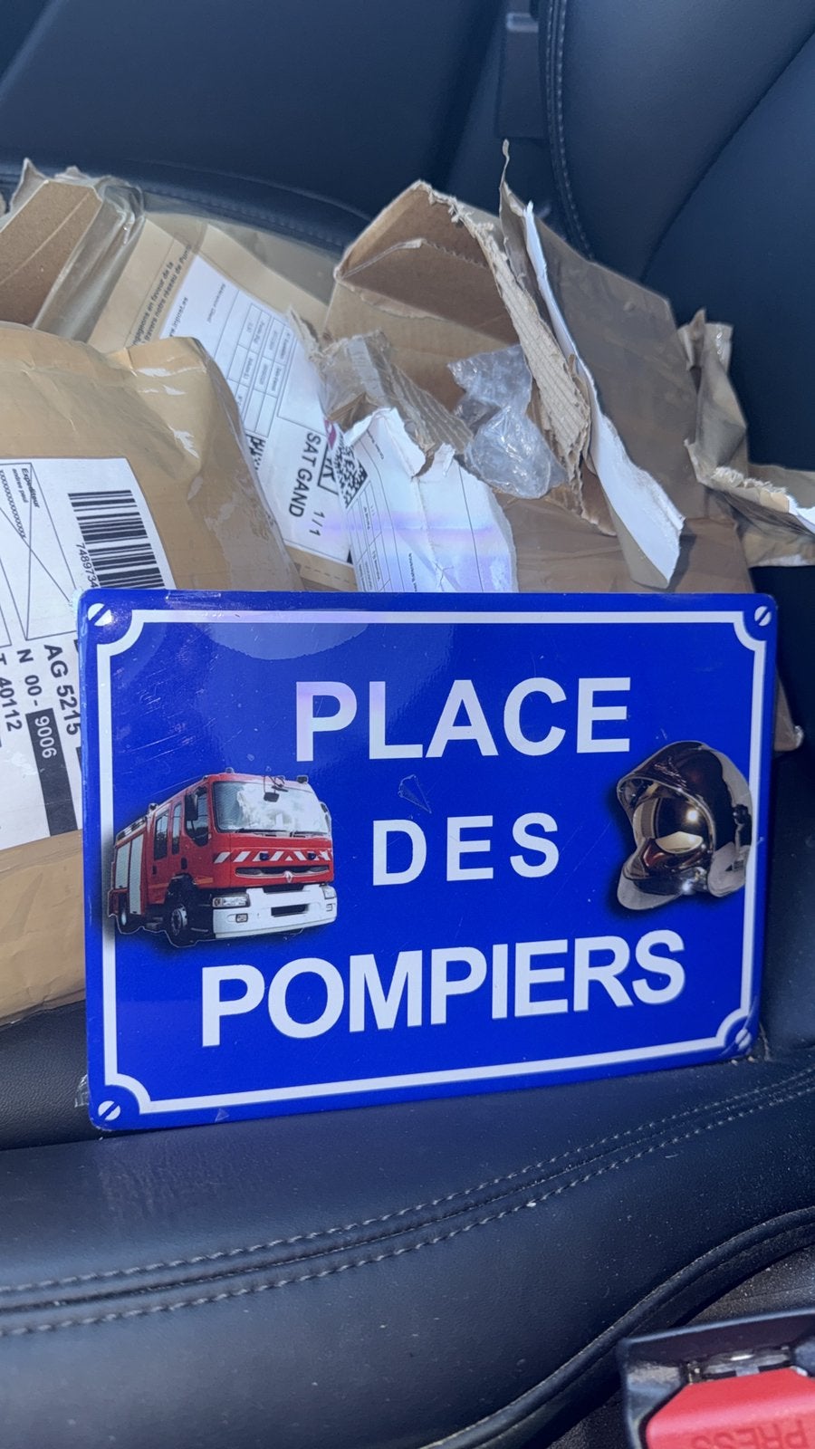 Place des pompiers metalen bordje, Collections, Enlèvement ou Envoi