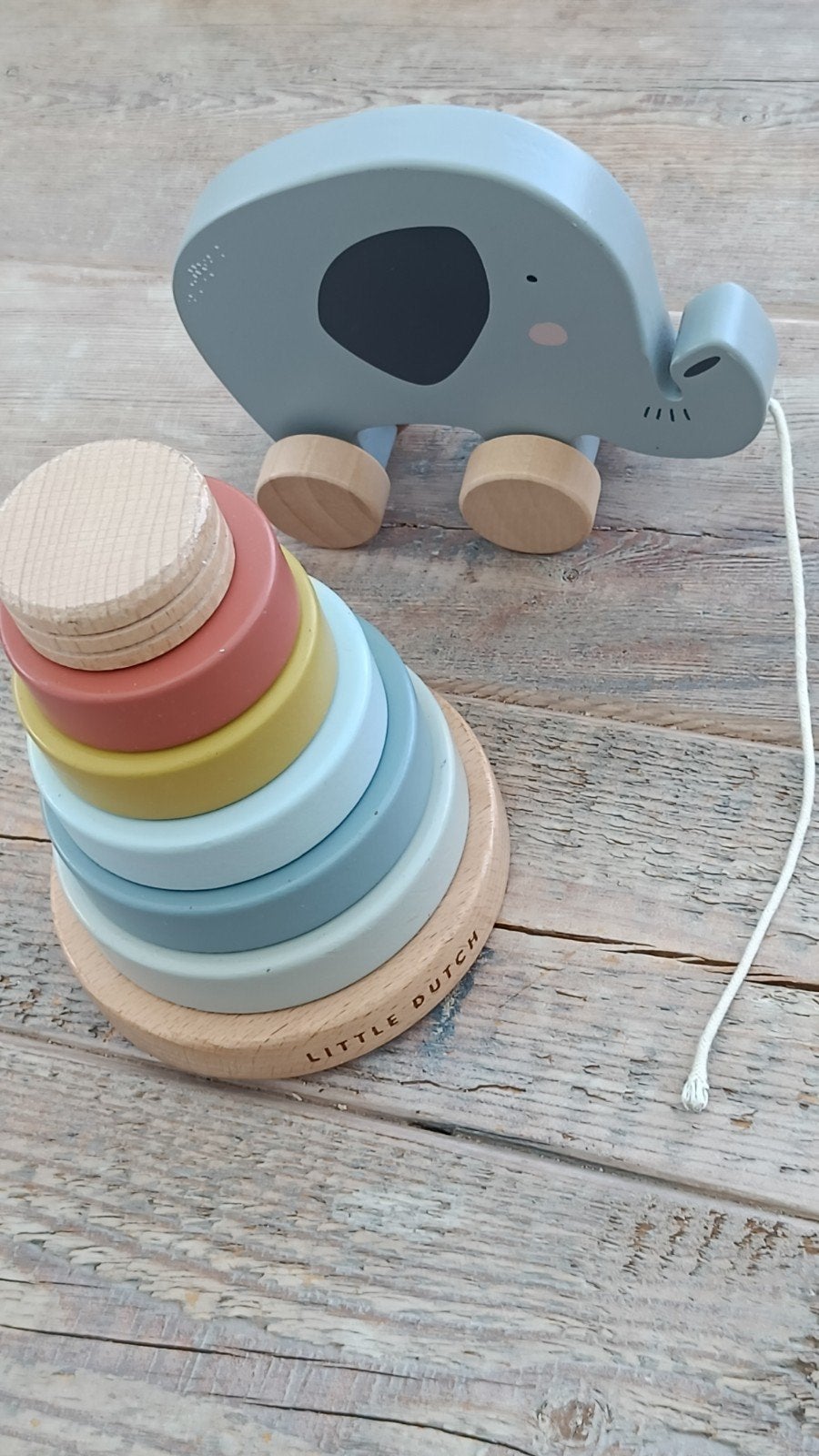 Little Dutch stapeltoren en houten olifant, Kinderen en Baby's, Ophalen of Verzenden