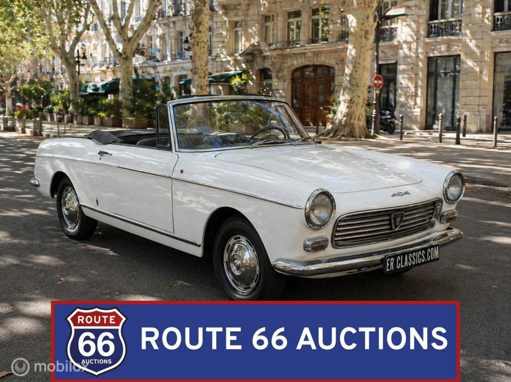 Peugeot 404 Cabriolet | 1966 | Route 66 Auctions, Zwart, Bedrijf, Handgeschakeld, Overige carrosserie