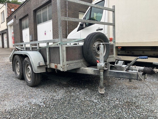 Stevige Aanhangwagen Dubbel As in goede staat..!, Ophalen, Gebruikt