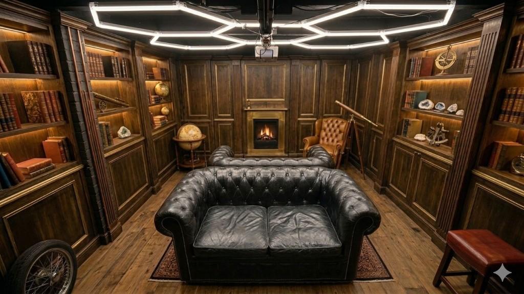 Chesterfield bank stijlvol zwart leer, Huis en Inrichting, Zetels | Zetels, Ophalen, Gebruikt, Leer