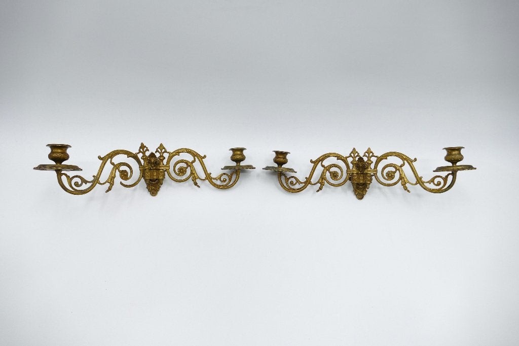 Napoleon III pianokandelaars - Frankrijk, c. 1870, Verzenden, Koper of Brons