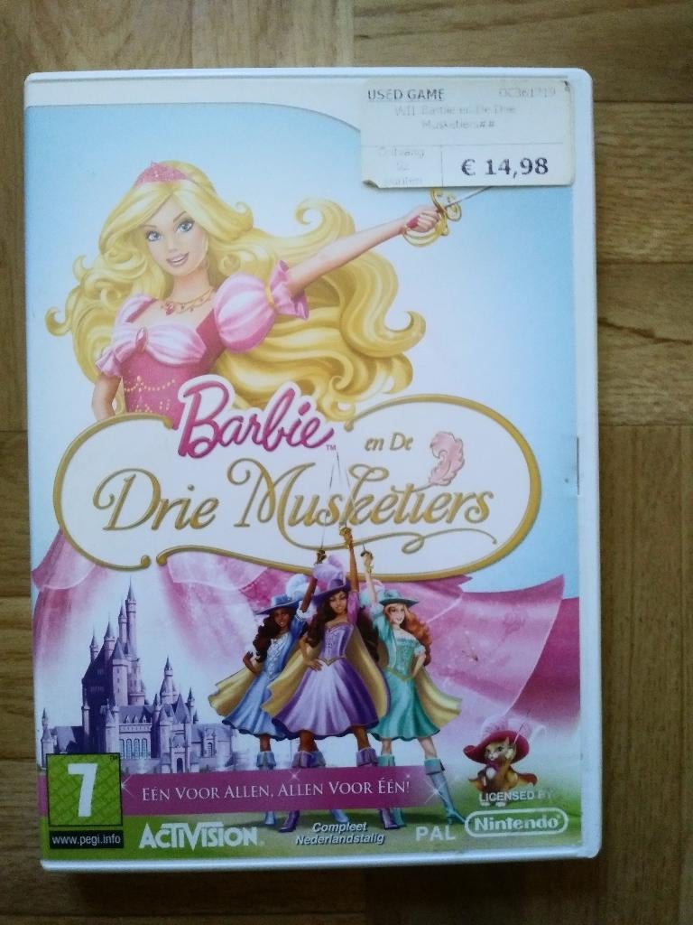 Barbie en de Drie Musketiers spel voor Wii of Wii U, Avontuur en Actie, 1 speler, Ophalen of Verzenden, Zo goed als nieuw