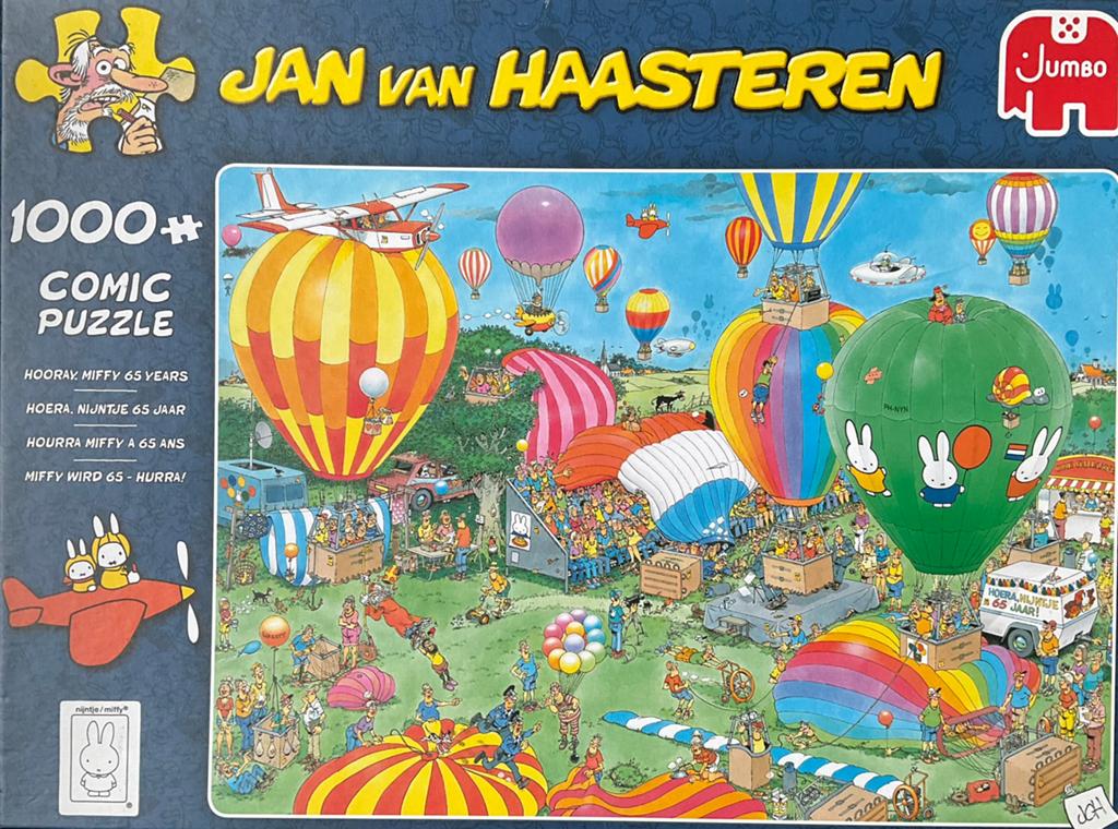 Jan van Haasteren - hoera, Nijntje 65 jaar - 1000 stuks, Hobby & Loisirs créatifs, Sport cérébral & Puzzles, Enlèvement, 500 à 1500 pièces