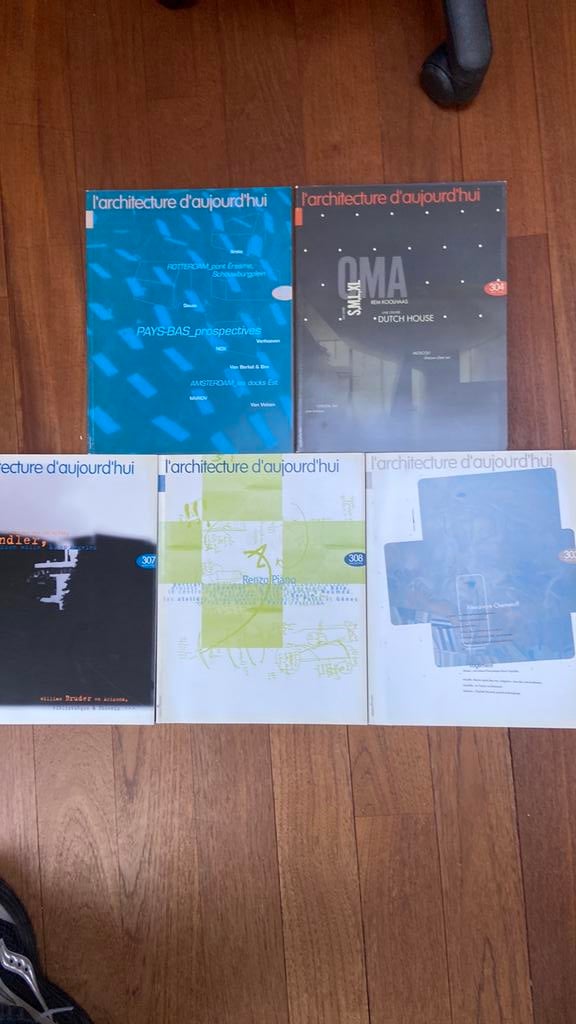 5 magazines l'architecture d'aujourd'hui de 1996, Enlèvement ou Envoi, Neuf