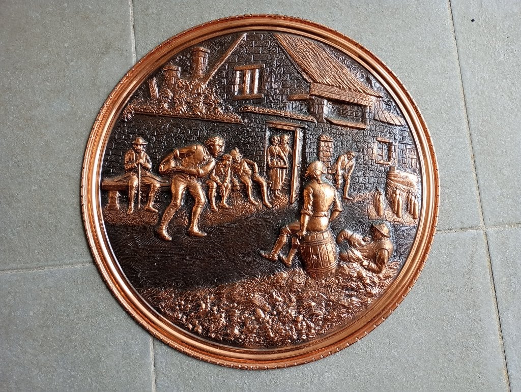 Assiette murale en cuivre, Antiquités & Art, Antiquités | Bronze & Cuivre, Cuivre, Enlèvement