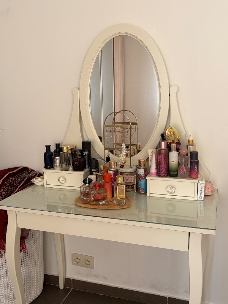 Coiffeuse avec grand miroir, Enlèvement, Utilisé, 50 à 100 cm, 100 à 150 cm