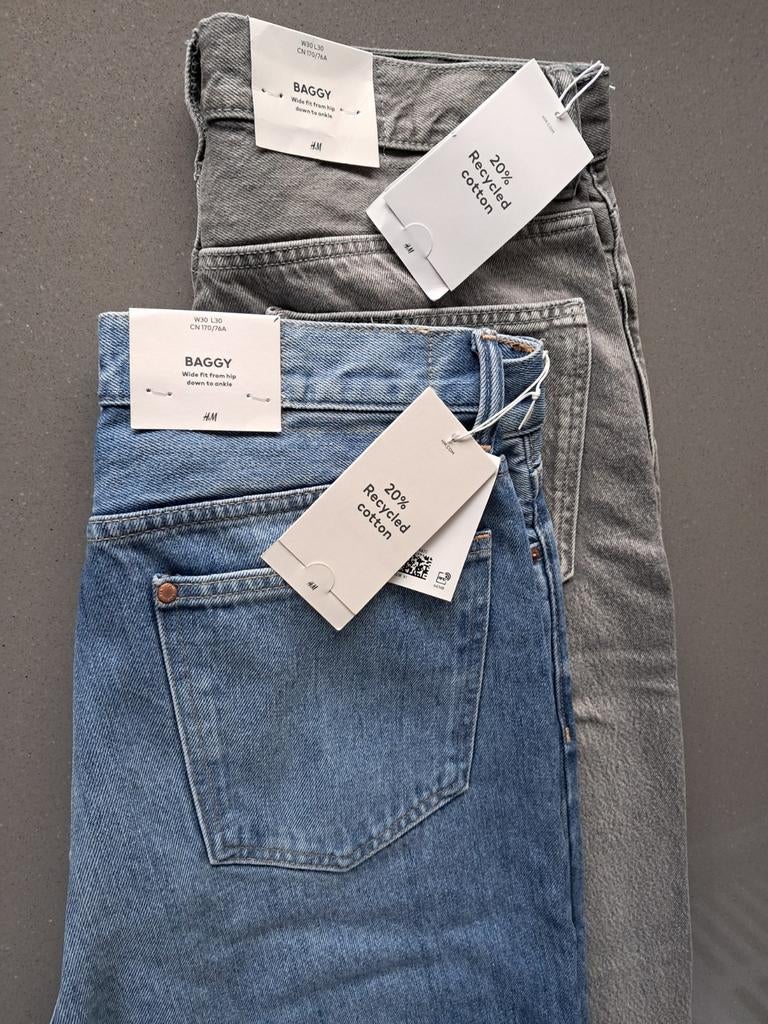 Baggy jeans nieuw H&M maat 30/30, Kleding | Heren, Spijkerbroeken en Jeans, Ophalen