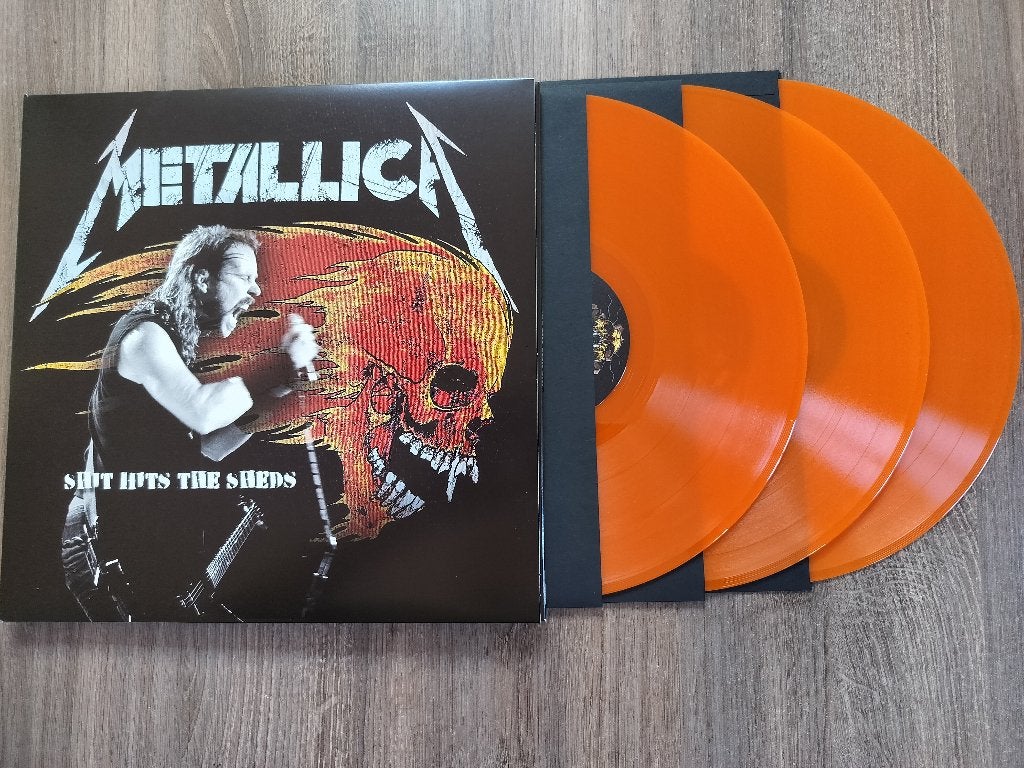 METALLICA - SHIT HITS THE SHEDS - 3 LP color vinyl, Cd's en Dvd's, Vinyl | Hardrock en Metal, LP, Beschermende buitenhoes, Colored vinyl