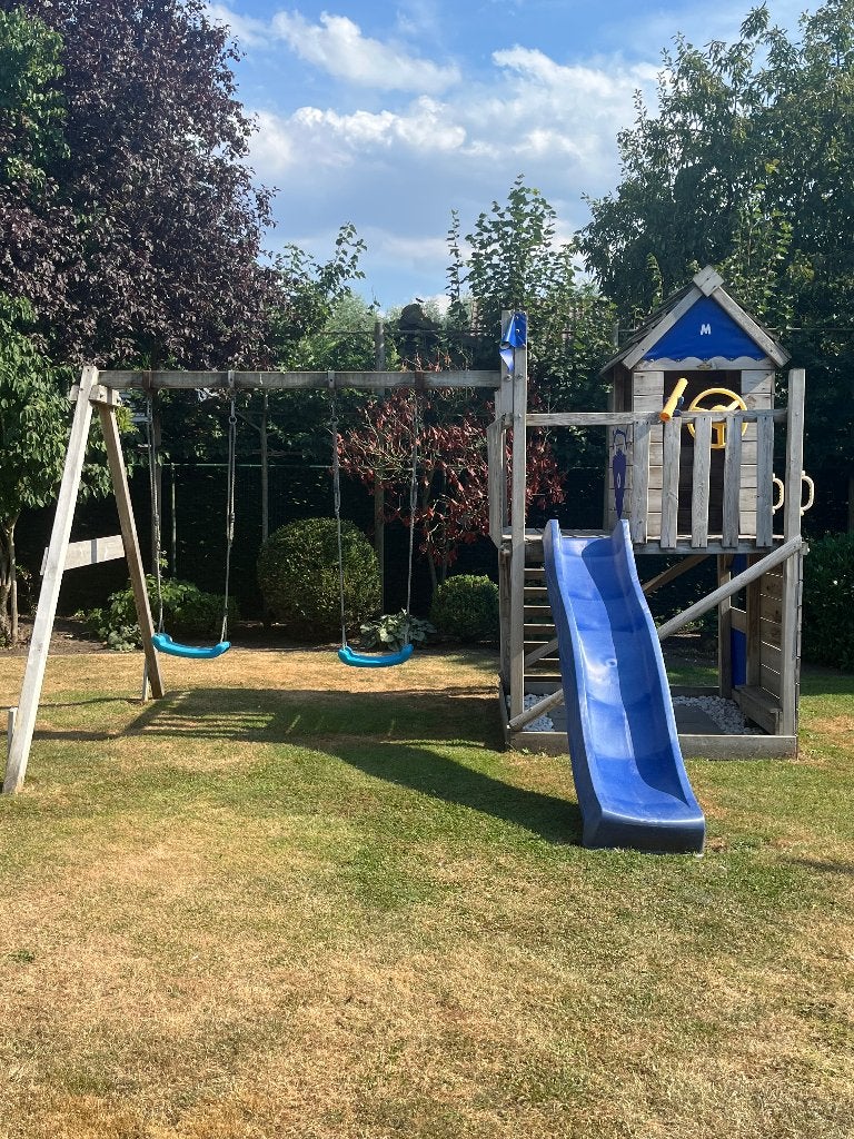 Schommel en glijbaan Wickey, Kinderen en Baby's, Speelgoed | Buiten | Speeltoestellen, Ophalen, Gebruikt, Glijbaan