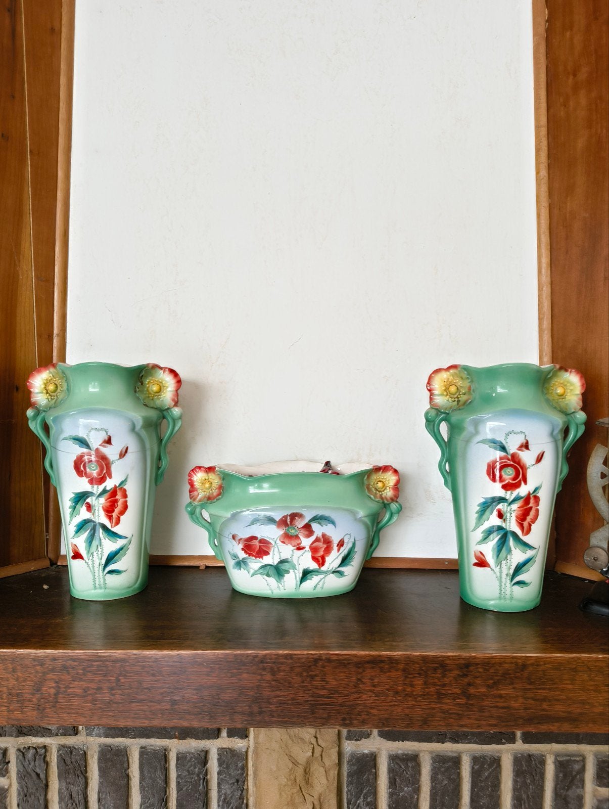 set 3 vazen art deco stijl, Antiek en Kunst, Ophalen