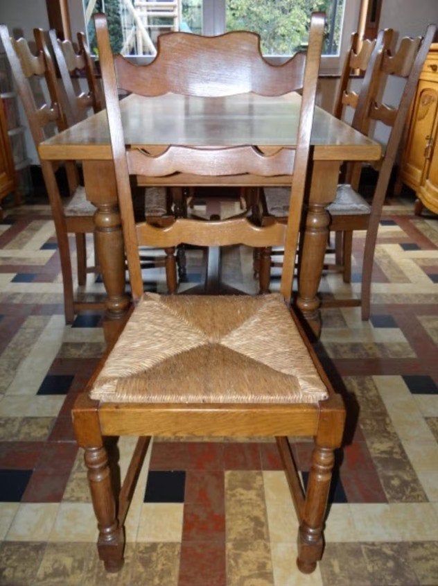 Table SàM + 6 chaises, Maison & Meubles, Enlèvement, Utilisé, 50 à 100 cm, Rectangulaire