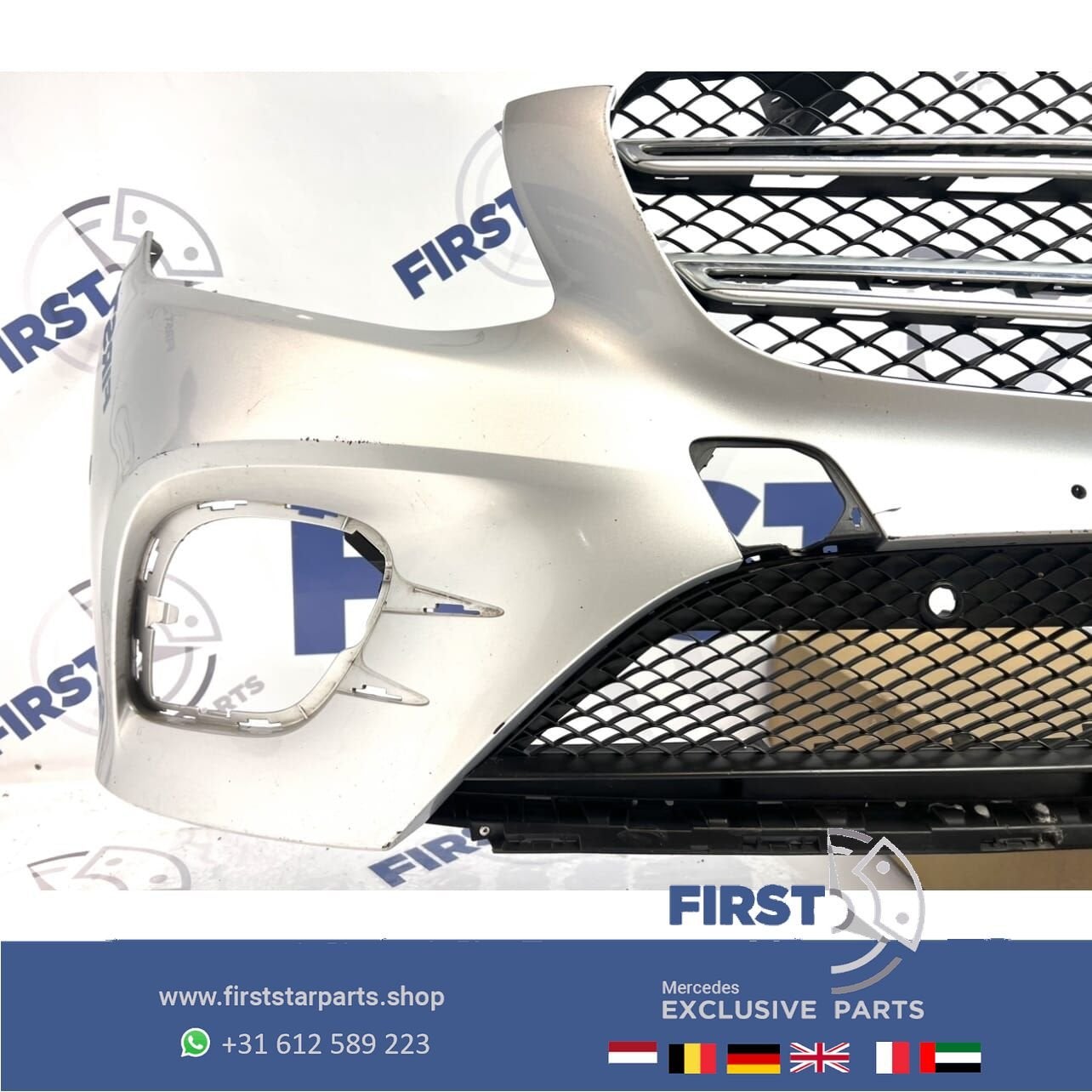 W253 GLC AMG VOORBUMPER Mercedes 2016-2019 ZILVERGRIJS PDC +, Utilisé, -, Avant, -