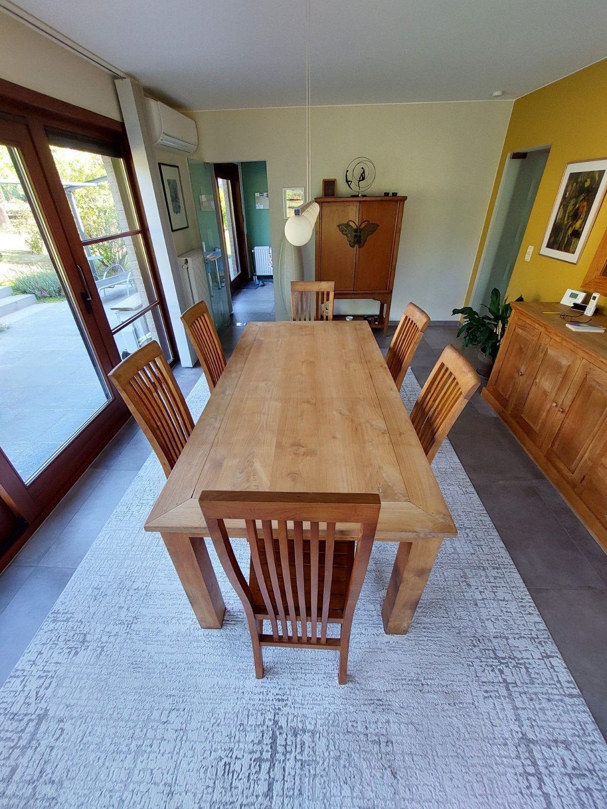 magnifique table en teck et 6 chaises, Enlèvement